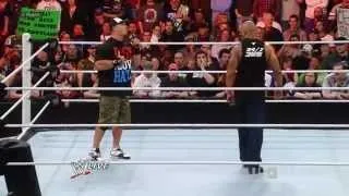 WWE John Cena Interrupts The Rock на RAW 27.02.2012.русс,озв от 545TV
