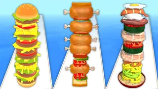 Burger Rush vs Sandwich Runner vs Noodle run - Triple Game