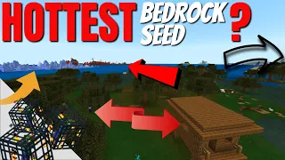 The BEST Minecraft Seeds for Bedrock, Do YOU know a BETTER One? Spawners Strongholds Monuments - WOW