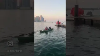 Kayaking in Sharjah  #kayak #sharjah #dubai #dubailife #sunset #dubaicity #dubaivlog