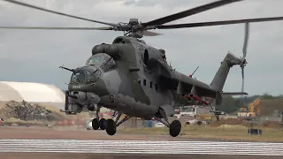 Soviet-era attack helicopters take off & landing at RIAT 2022 🇨🇿