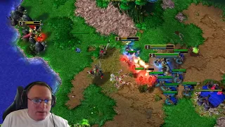Ночной Warcraft III от Вудуша | Потная катка против корейского орка