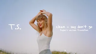 Taylor Swift - Clean/Say Don't Go (from the vault) [taylor's version transition] — Visualizer