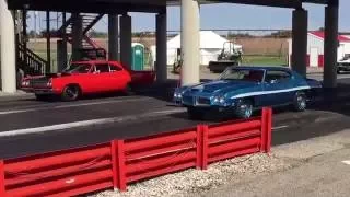 2016 Pure Stock Muscle Car Drag Race Burn Out GTO & Roadrunner