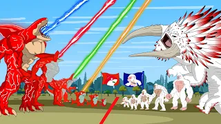 Evolution of WHITE KONG DRAGON vs RED SHARKZILLA: If Boundary Changes?| Godzilla Cartoon Compilation