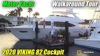 2020 Viking 82 Cockpit Motor Yacht Walkaround Tour - 2020 Fort Lauderdale Boat Show