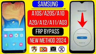 Samsung A20S,A10S,A20,A10,A03,A12,A11 FRP Bypass Unlock | New Method 2024 | Google Account Bypass