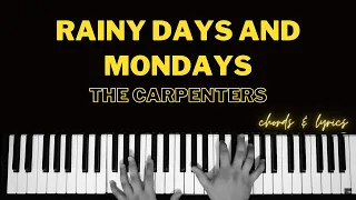 Rainy Days and Mondays - The Carpenters | Piano ~ Cover ~ Accompaniment ~ Backing Track ~ Karaoke