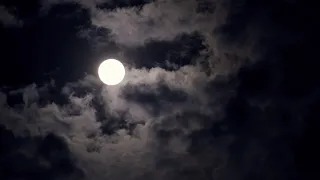 Royalty Free 4K Moon and Clouds