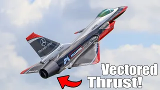 Insane Thrust Vectored Aerobatics!  Giant Scale RC J10 Turbine Jet