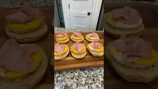 Ham, Egg, and Cheese Bagel Meal Prep #shorts