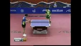 TT Qatar Open 2009 Wang Li Qin vs Joo Se Hyuk (Defense) 2