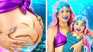 WOW 🤯 Real Life Pregnant Mermaid! Crazy Pregnancy Hacks and Funny Situations by La La Life