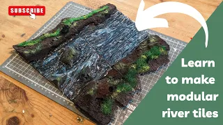 How to Make Modular River Tiles for Wargaming (With "flowing" water) Terrain Scenery Tutorials