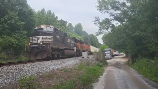 “NS 9968 DASH 9” Leads An EB Intermodal Train in Ellenwood GA!