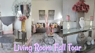 Fall | Autumn Pink Living Room Tour and Ideas Para la sala