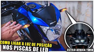 COMO LIGAR LUZ DE POSIÇÃO NOS PISCAS - ESTILO AFRICA TWIN