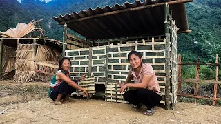 Make a Chicken Coop with Bamboo, Raise More Chickens, Live Wandering with Your Mother #diy #building