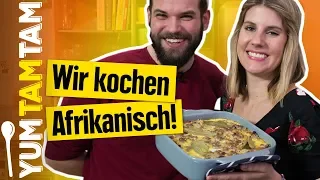 Südafrikanisches Bobotie // Herzhafter Hackfleischauflauf mit Rosinen & Kurkuma-Reis// #yumtamtam