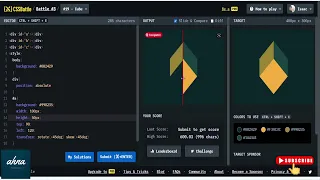 Learn css by practicing | css battle challenge #19 cube