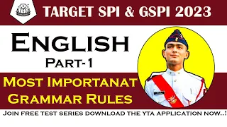 TARGET SPI & GSPI 2023 | English | Important English Grammar Part 1