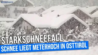 Extreme Schneemassen am 7.12.2020 in Osttirol: Schneechaos