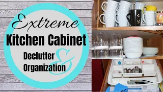 EXTREME KITCHEN CABINETS DECLUTTER AND ORGANIZATION / KITCHEN CABINET CLEANING / CLEAN WITH ME