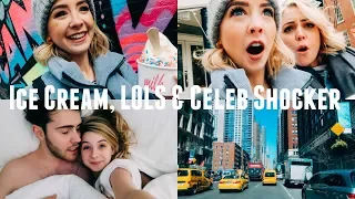 ICE CREAM, LOLS & CELEB SHOCKER | NYC VLOGS