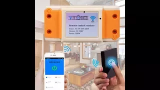 Vhome 433mhz touch remote control wifi receiver how used in wall light bulb smart home