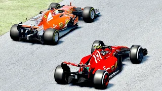 Ferrari F1 2022 vs Ferrari F1 2017 Sebastian Vettel at Old Monza 1966