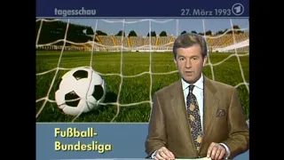 Tagesschau vom 27.03.1993 Spielbericht Dynamo Dresden : Borussia Dortmund 1.Bundesliga 1992/93