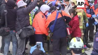 More rescues from collapsed building