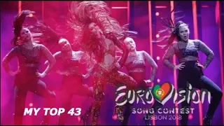 MY TOP 43 AFTER THE SHOW (WITH COMMENTS)  // EUROVISION 2018