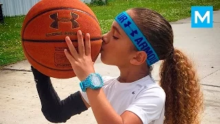 6-Year-Old Basketball Phenom Jaliyah Manuel Balls Like Steph Curry | Muscle Madness