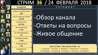 Семья Савченко. Стрим 36 (24 февраля 2018) Ответы на вопросы друзей и подписчиков.