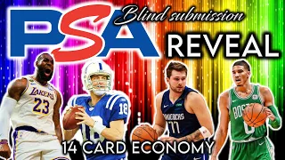 Blind PSA RETURN Submission REVEAL - Graded Cards Lebron James, Luka Doncic, Peyton Manning, Tatum..