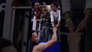 Steph sharing a Wholesome Moment with his Kids before the game!🙌 #shorts