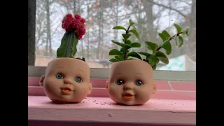 DIY Doll Head Planter