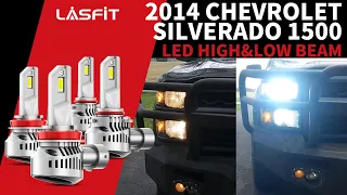 2014 Silverado 1500 LED Headlight Install & Review | Lasfit LED Bulb