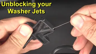 Unblocking Your Windscreen Washer Jets