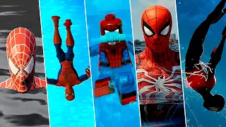 Evolution of Spider-Man Falling Into Water in Games