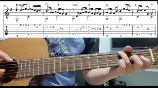 Wind Beneath My Wings (Bette Midler) - Easy Fingerstyle Guitar Playthrough Tutorial Lesson With Tabs