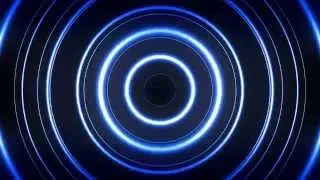 Blue Light Rings - HD Motion Graphics Background Loop