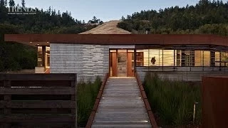 Contemporary rural home with solar screen