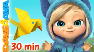 🐤 Two Little Dicky Birds and More Nursery Rhymes and Kids Songs | Dave and Ava 🐤