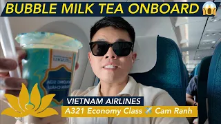 Vietnam Airlines A321 ECONOMY Trip Report | Bubble Milk Tea On A Plane 😱