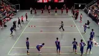 Hong Kong vs Malaysia - Men's Bronze | Dodgeball World Championship 2014 | 1st Half