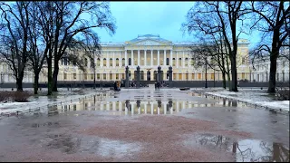 Walking in St Petersburg №43 / Ital'yanskaya ulitsa / The State Russian Museum / City tour