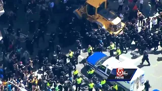 Police clash with some protesters near Boston Common