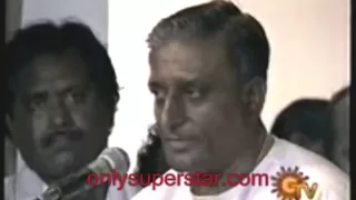SUPERSTAR Rajini brother Mr Sathyanarayana rao speech in padayappa's vellivizha